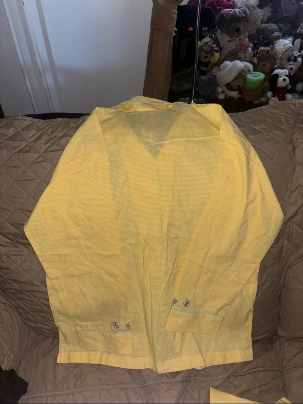Yellow Pajama Set - Short Sleeve Top & Pants - Picture 4 of 7